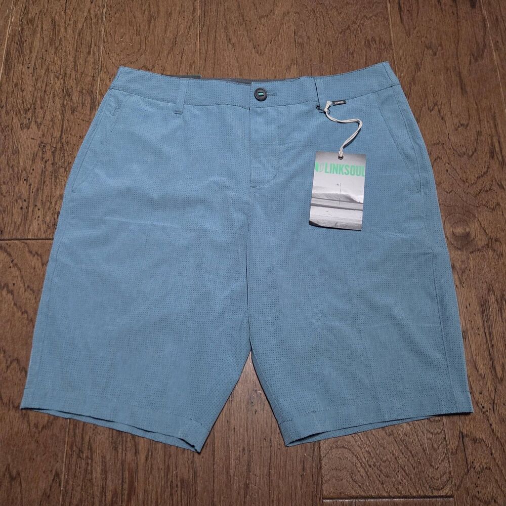 Men’s Linksoul Boardwalker Hybrid Golf Short Blue New